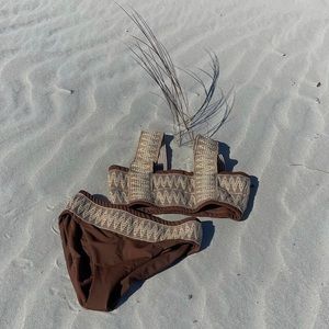 Brand new Elysiian medium brown bathing suit